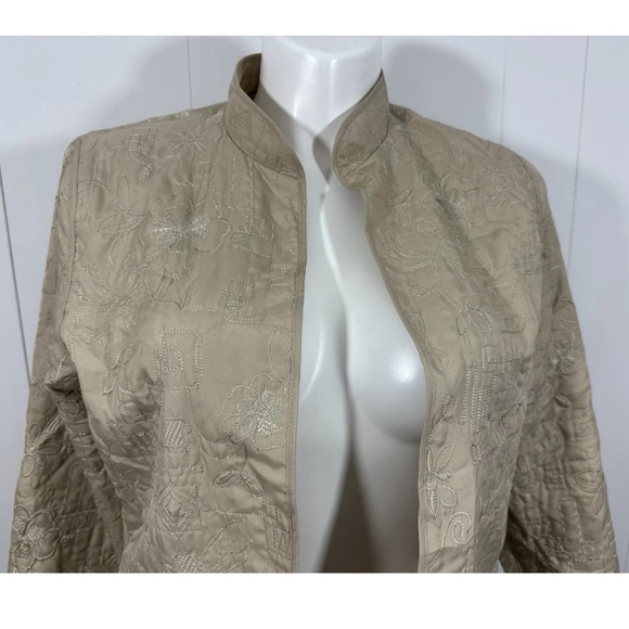 NWT Alfred Dunner Jacket Womens Size 12 Embroidered Open Front Lightweight Lined - Picture 2 of 10